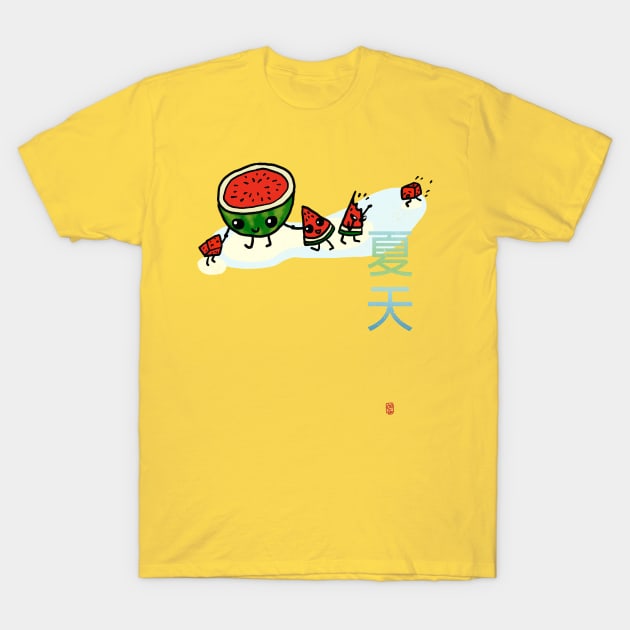 Watermelon Family T-Shirt by echopico